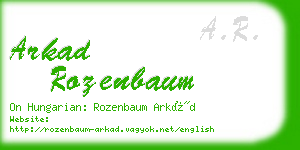 arkad rozenbaum business card